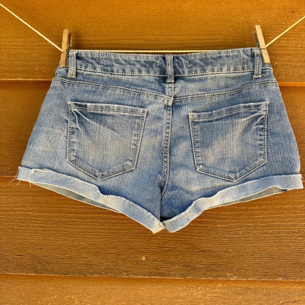 21 Denim Jorts Cuffed Jean Shorty Medium Blue Shorts Size 26 - Picture 6 of 8